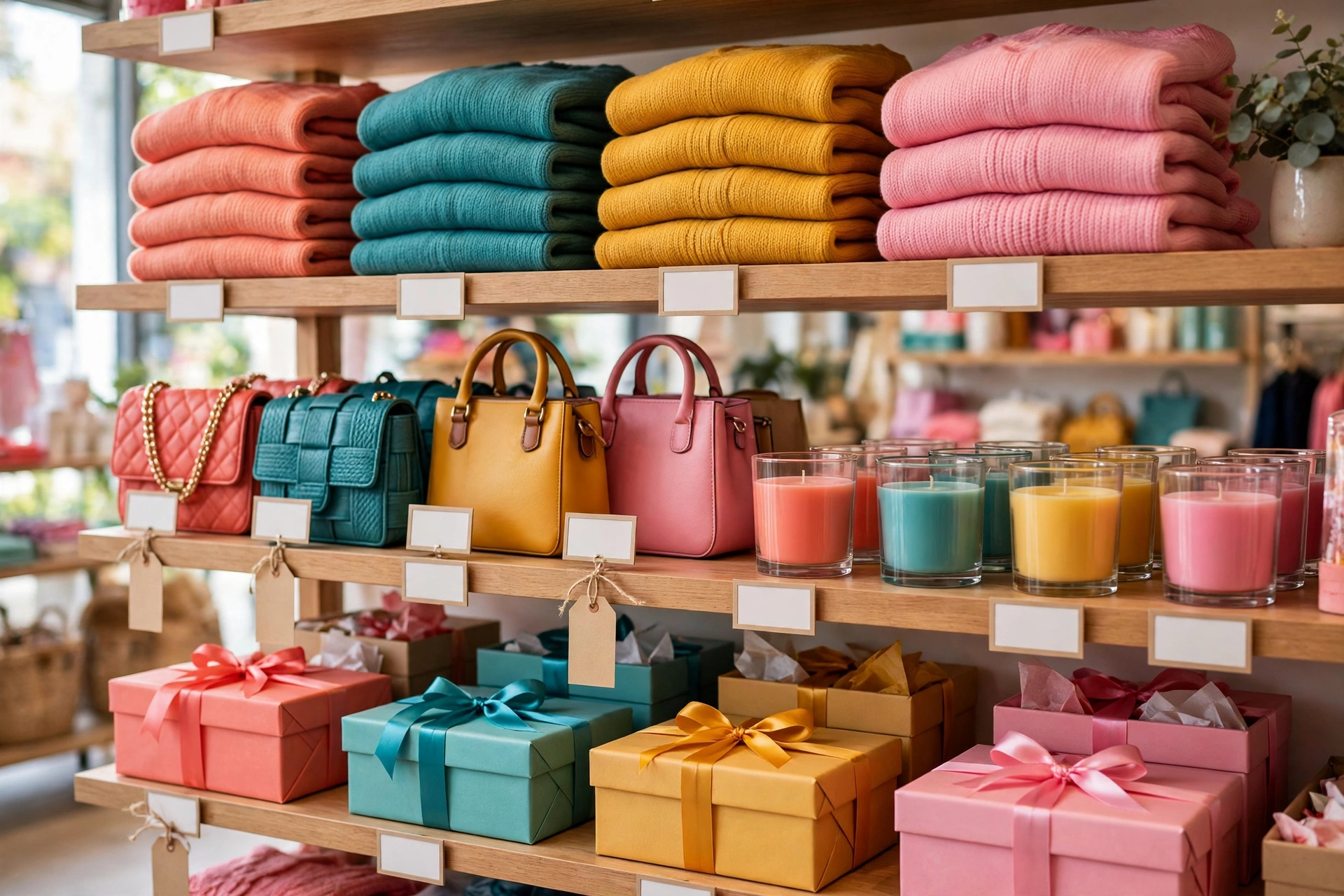 Colorful clothing and gifts inside Harbor Lane Boutique